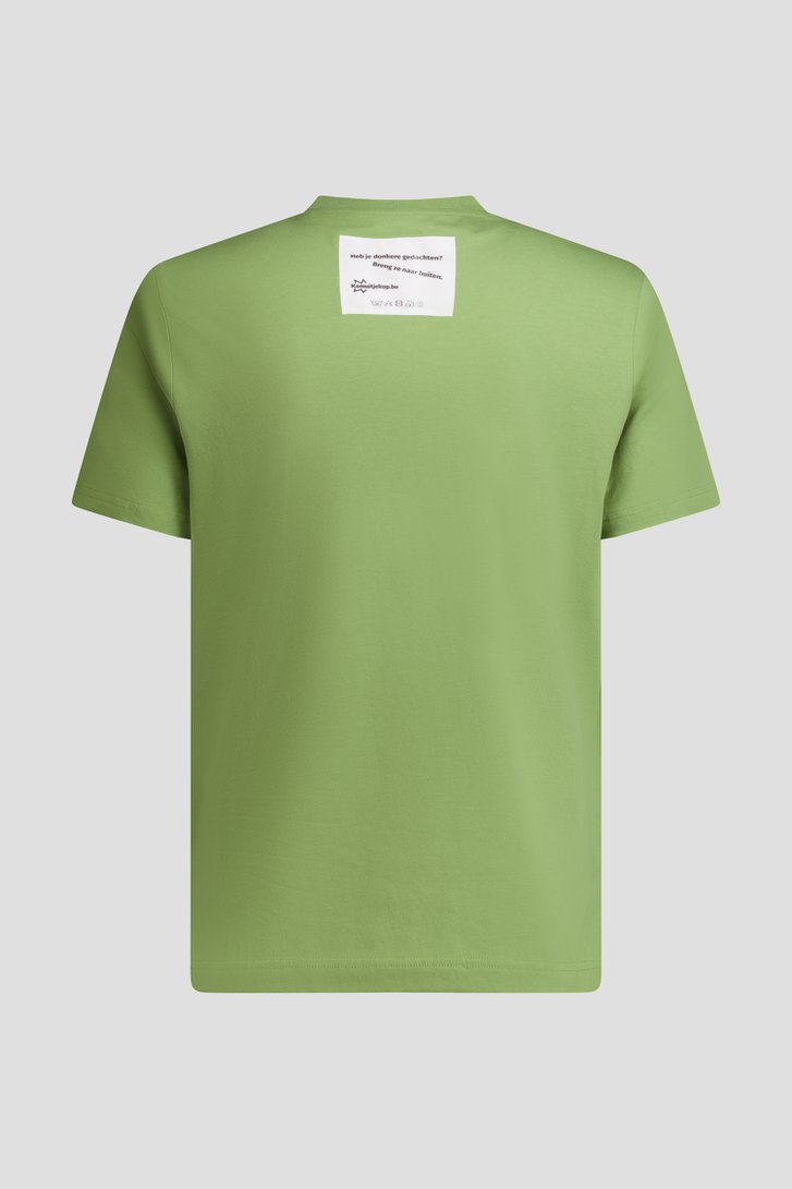 Productfoto 2 van Groen T-shirt – Kom Uit Je Kop door Liberty Island voor Heren