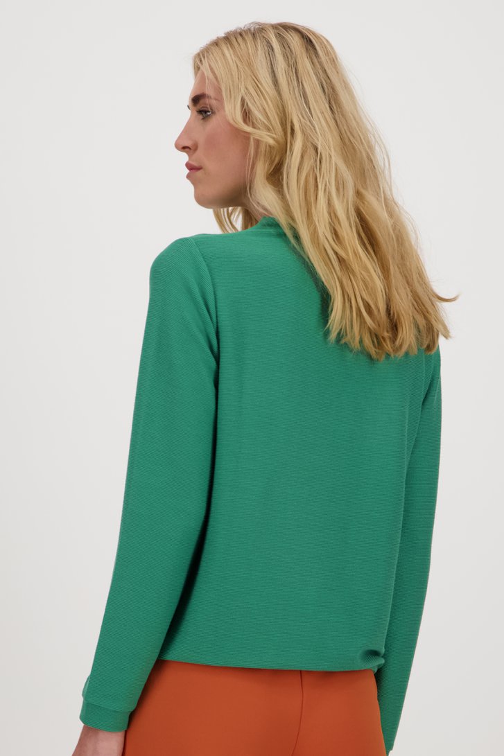 Groen T-shirt met fijne textuur van Libelle voor Dames