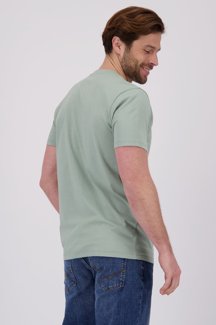 Groen T-shirt met opdruk van Ravøtt voor Heren