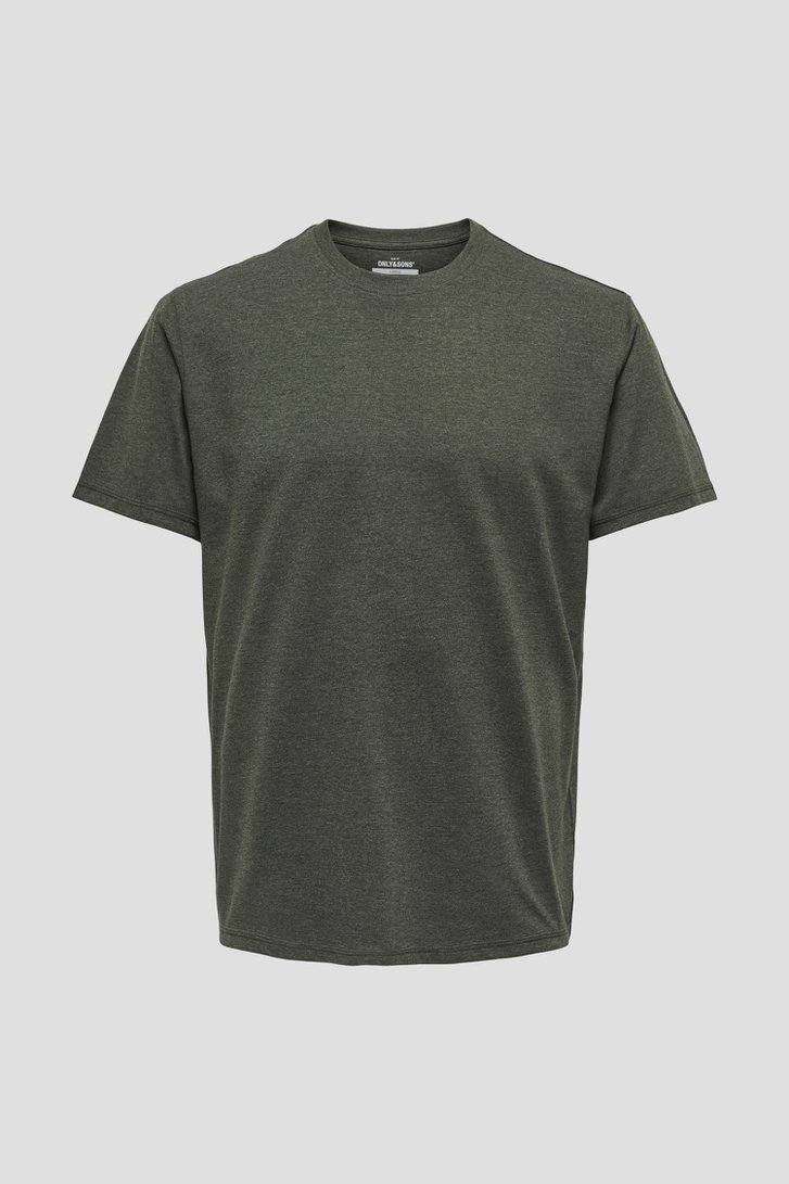 Productfoto 1 van Groen T-shirt met ronde hals door Only & Sons voor Heren