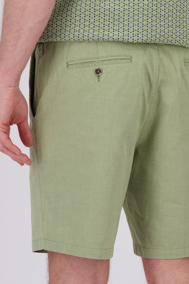 Groene bermuda met elastische tailleband van Dansaert Blue voor Heren