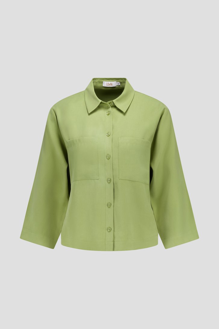 Productfoto 1 van Groene blouse met 3/4 mouwen door Libelle voor Dames