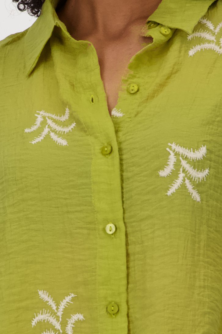 Groene blouse met geborduurd motief  van JDY voor Dames