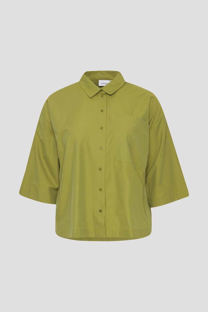 Groene blouse met halflange mouwen van Fransa voor Dames