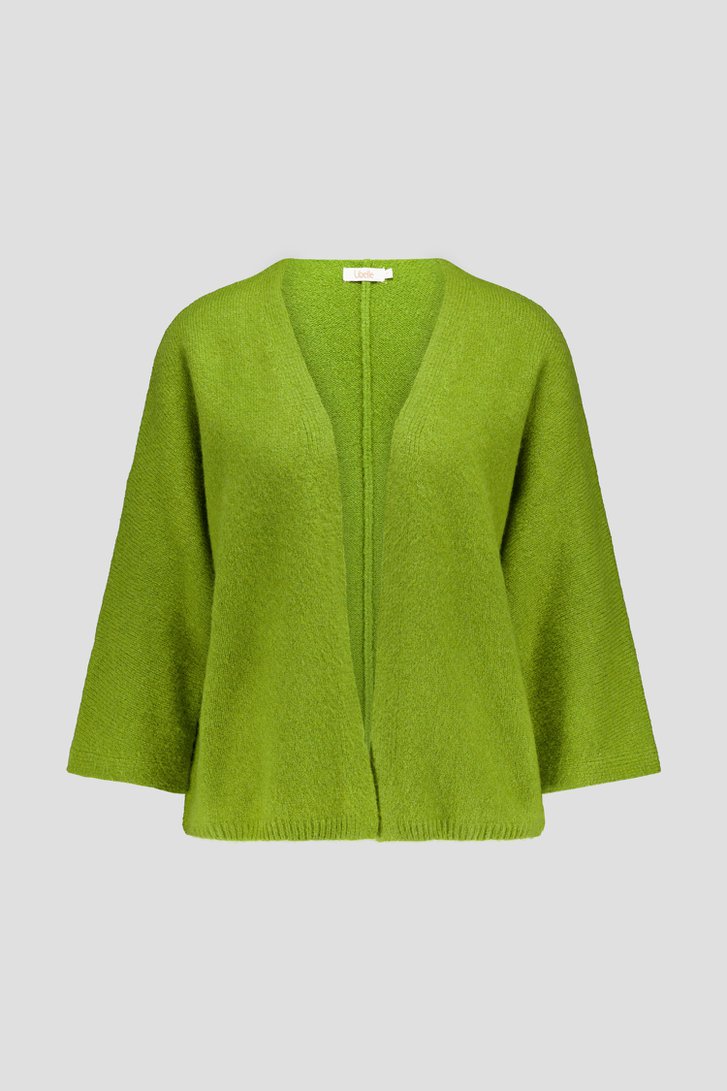 Productfoto 1 van Groene cardigan met driekwartmouwen door Libelle voor Dames