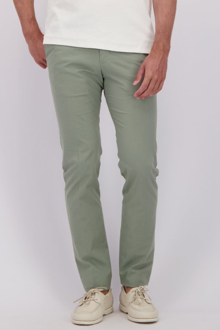 Detail van Groene chino - Dallas - Slim fit door Brassville voor Heren