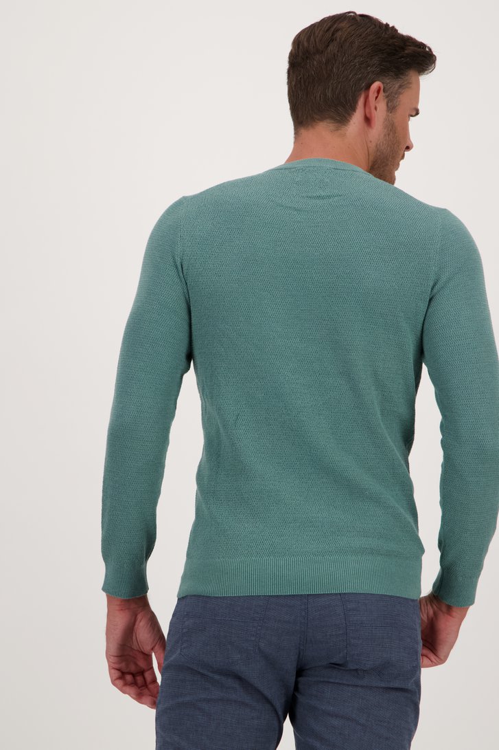 Groene fijngebreide trui van Michaelis voor Heren