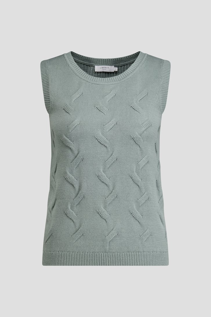 Productfoto 1 van Groene gebreide top met ronde hals door Liberty Island voor Dames