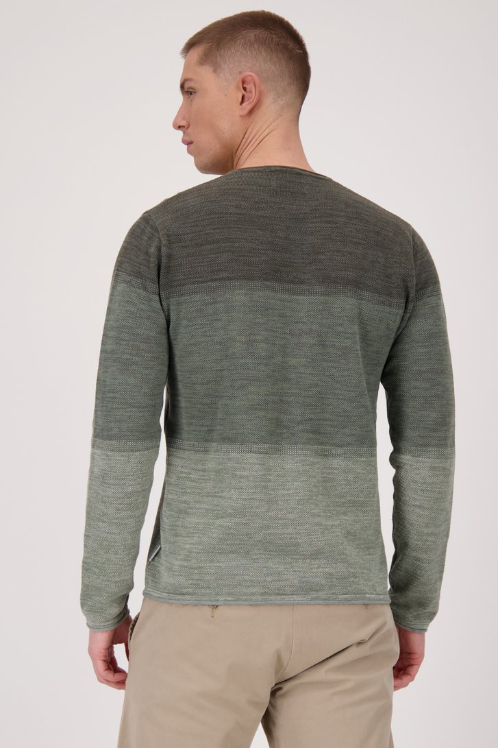 Groene gebreide trui met kleurverloop van ONLY & SONS voor Heren