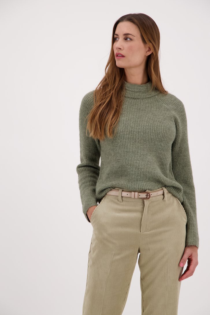 Groene gebreide trui met rolkraag van JDY voor Dames