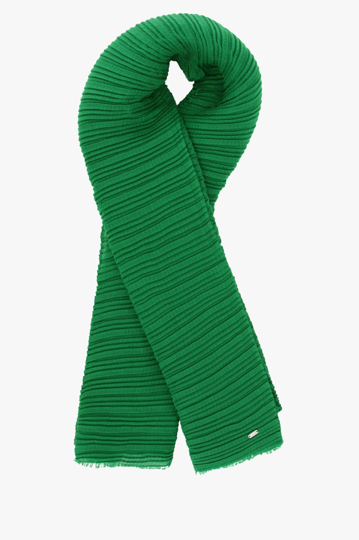 Groene geribbelde sjaal van Opus voor Dames