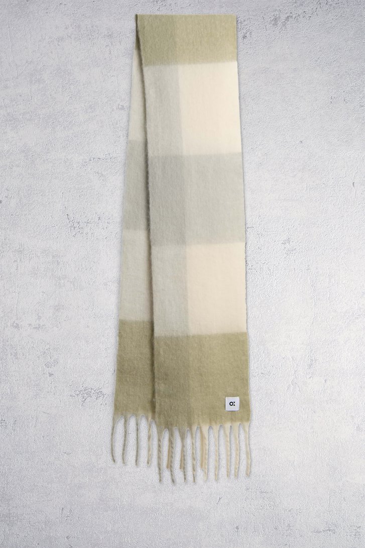 Productfoto 1 van Groene geruite wintersjaal door Opus voor Dames