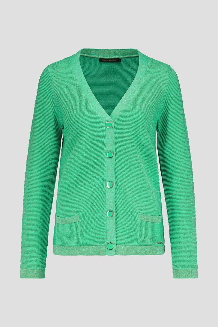 Groene glinsterende cardigan van Claude Arielle voor Dames
