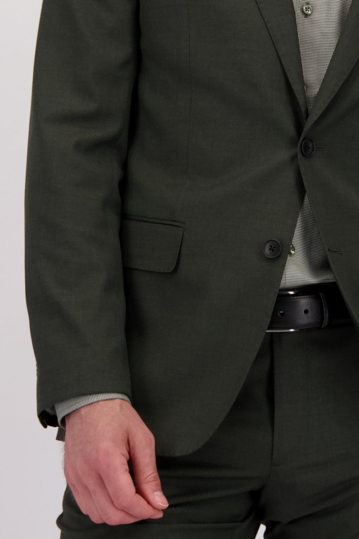 Detail van Groene kostuumvest - Regular fit - Roosevelt door Dansaert Black voor Heren