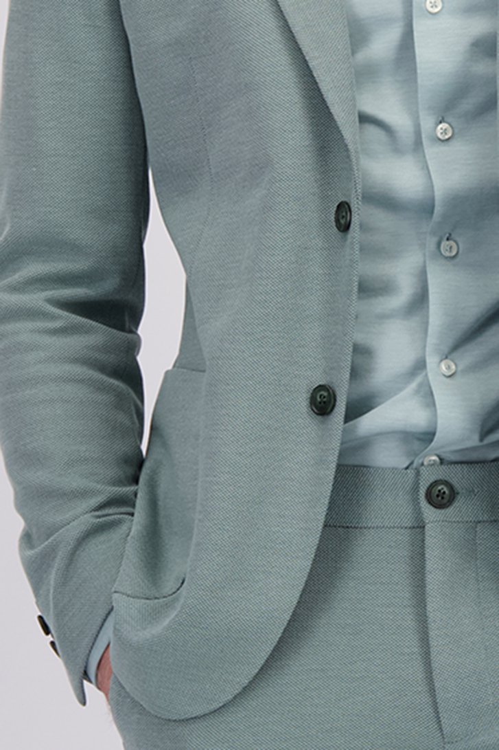 Detail van Groene kostuumvest - Slim fit door Dansaert Black voor Heren