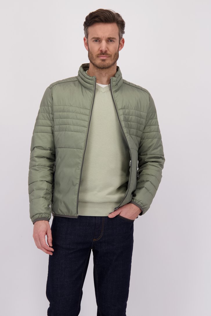 Voorkant van Groene licht gewatteerde jas door Gate One voor Heren