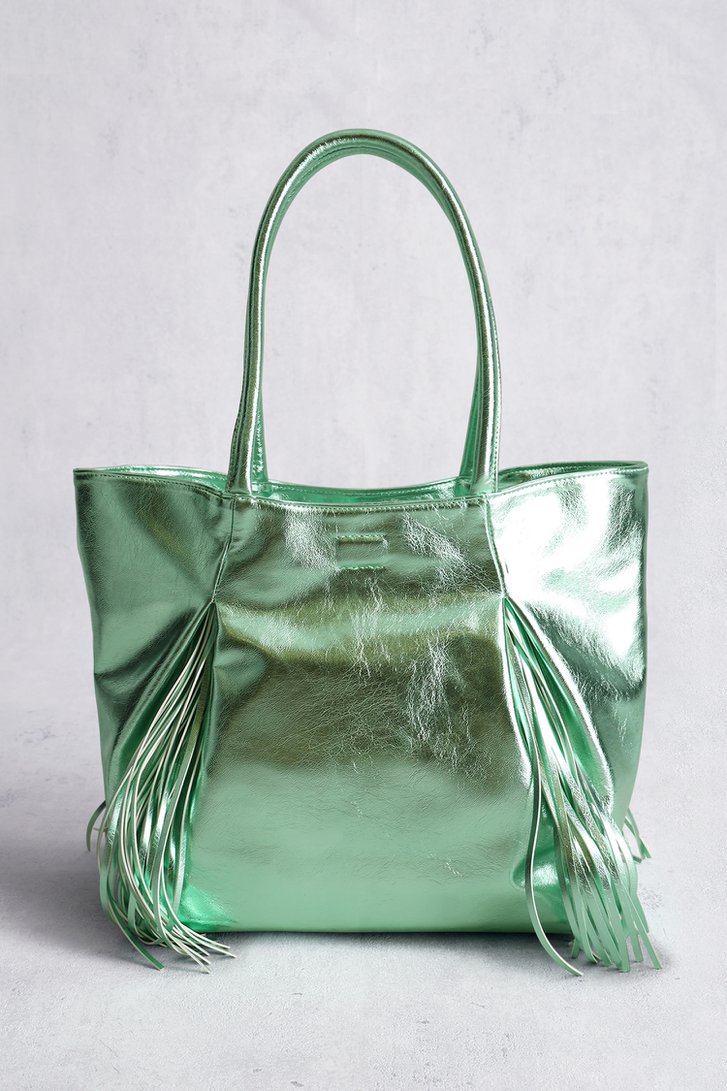 Groene metallic handtas van Louise voor Dames