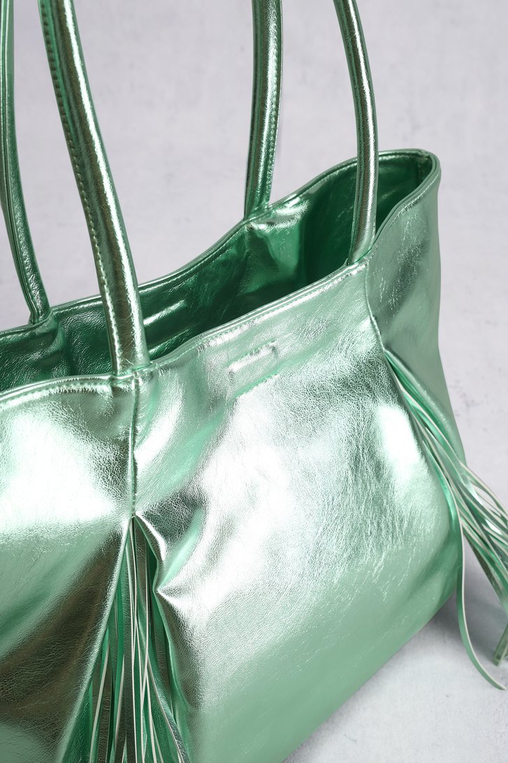 Groene metallic handtas van Louise voor Dames