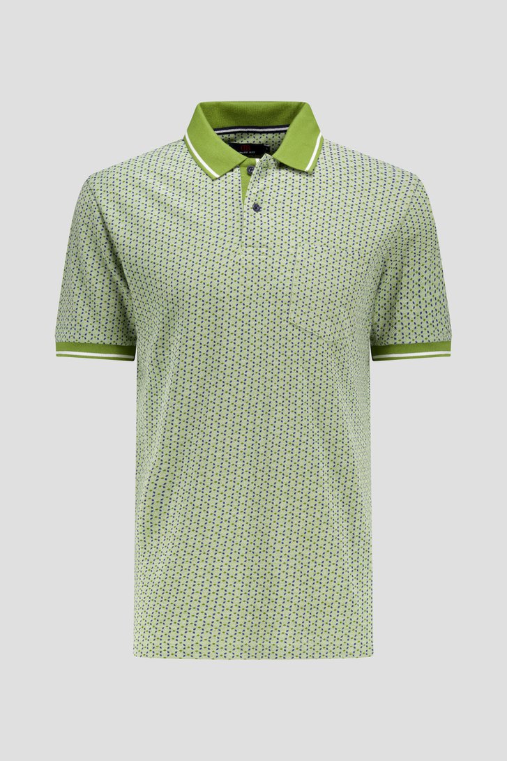 Groene polo met print van Dansaert Blue voor Heren