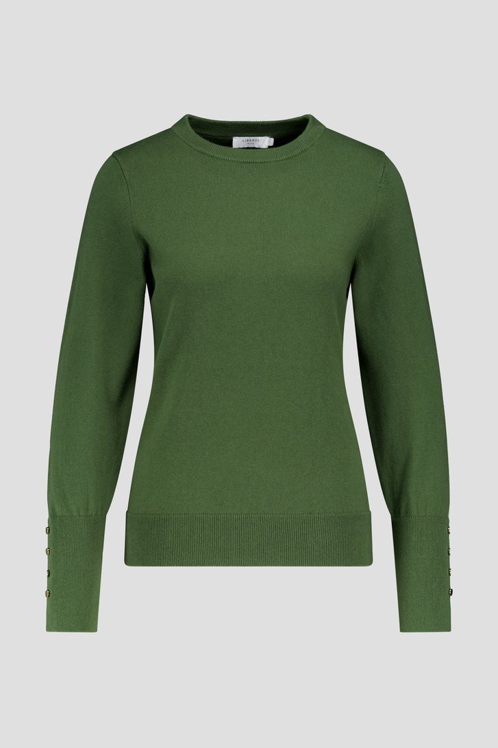 Productfoto 1 van Groene trui met gouden knopen door Liberty Island voor Dames