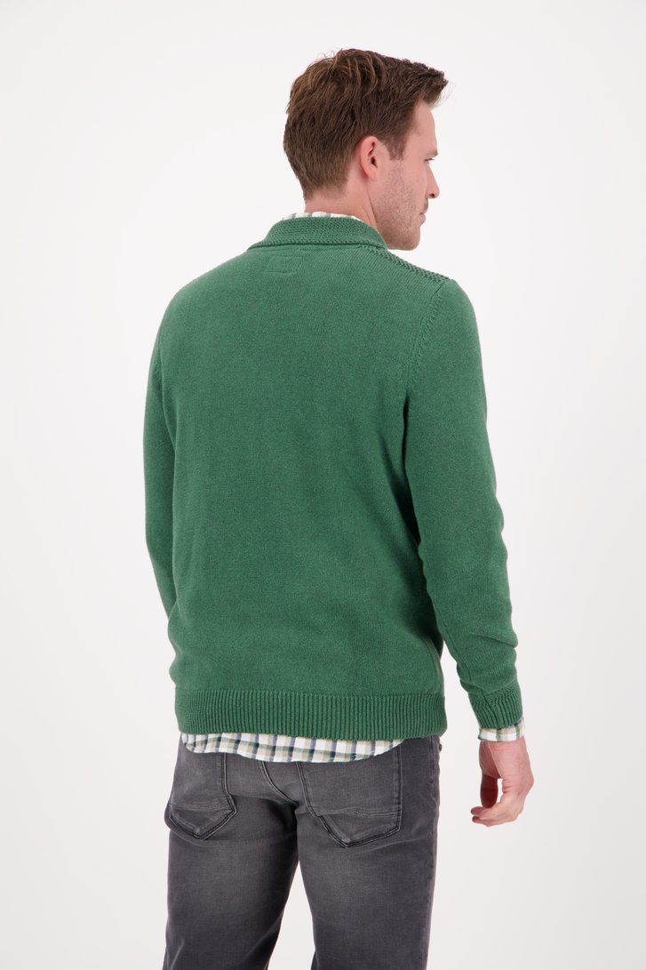 Groene trui met V-hals  van Ravøtt voor Heren