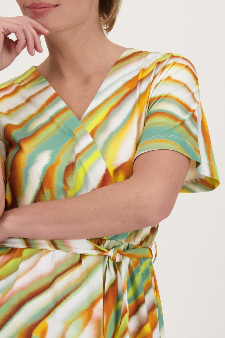 Halflang kleedje met kleurrijke print van Claude Arielle voor Dames