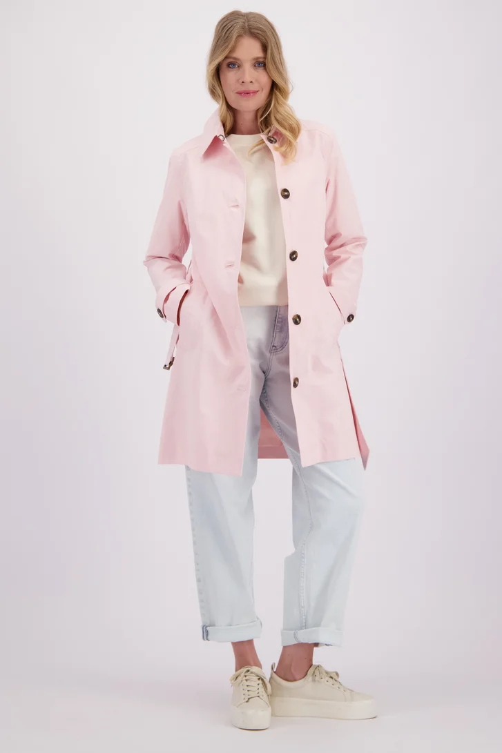 Halflange lichtroze jas