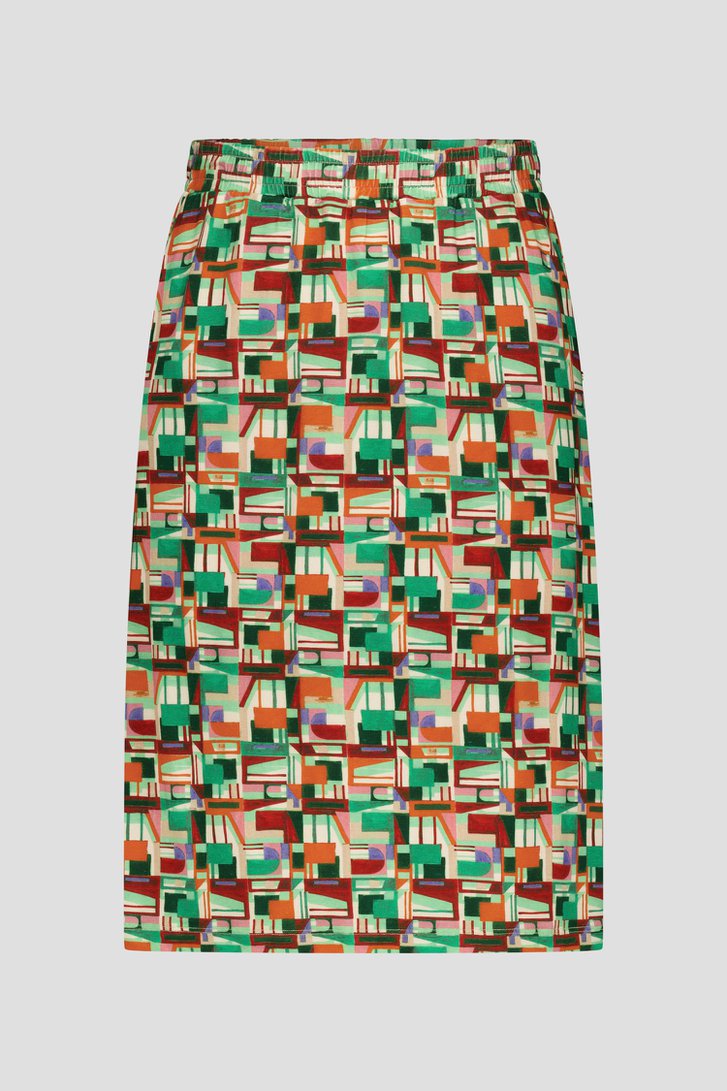 Halflange rok met fijne grafische print van Claude Arielle voor Dames
