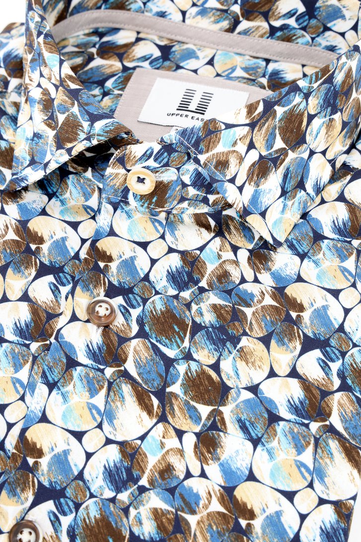 Productfoto 2 van Hemd met blauw-bruine print - Regular fit door Upper East voor Heren