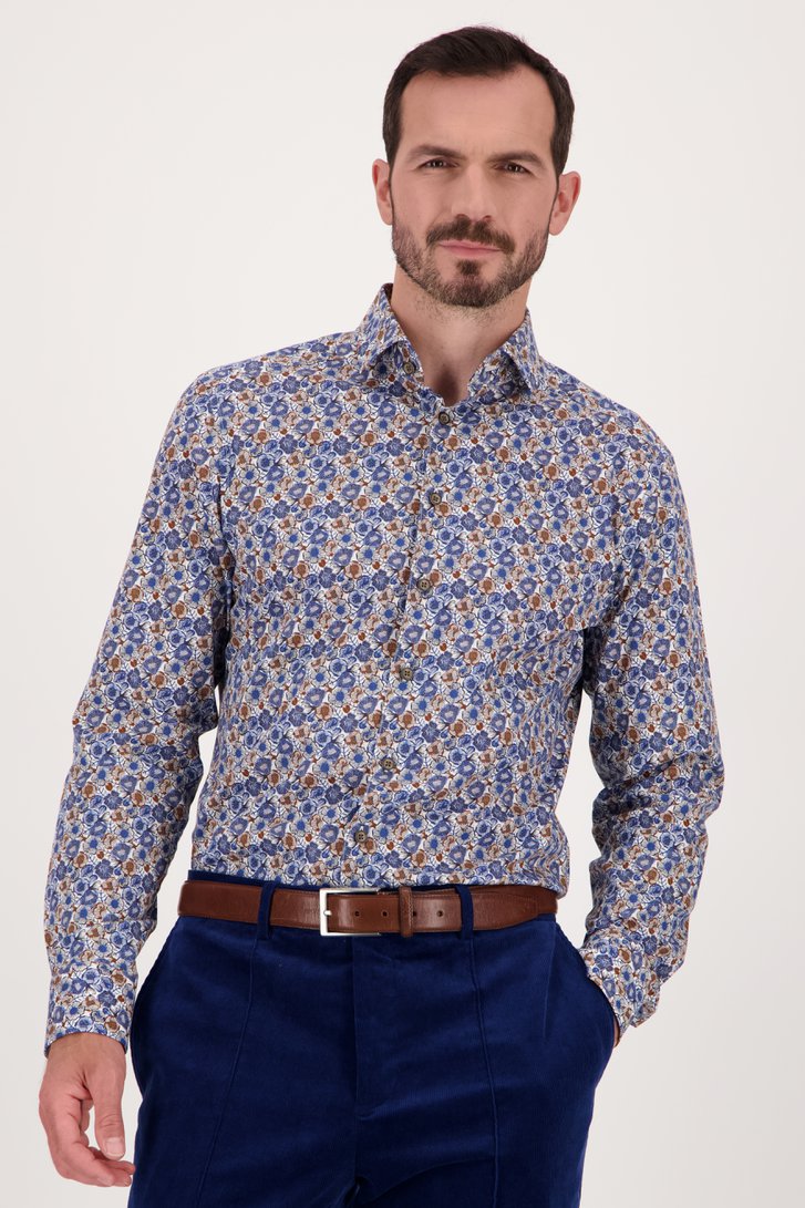 Hemd met fijne bloemenprint - Regular fit van Upper East voor Heren