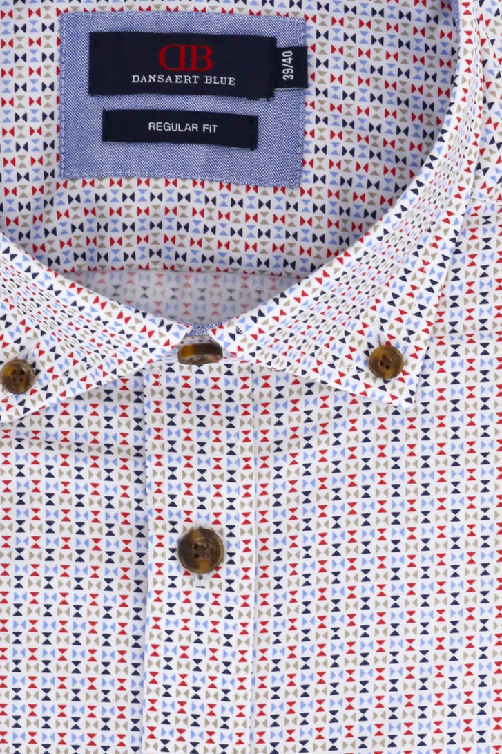 Productfoto 2 van Hemd met fijne kleurrijke print - Regular fit  door Dansaert Blue voor Heren
