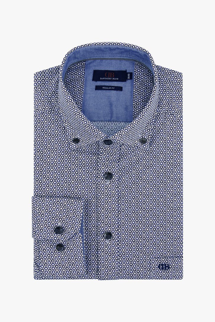 Hemd met fijne print - regular fit van Dansaert Blue voor Heren