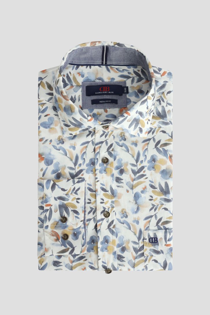 Productfoto 1 van Hemd met kleurrijke bladerprint - Regular fit  door Dansaert Blue voor Heren