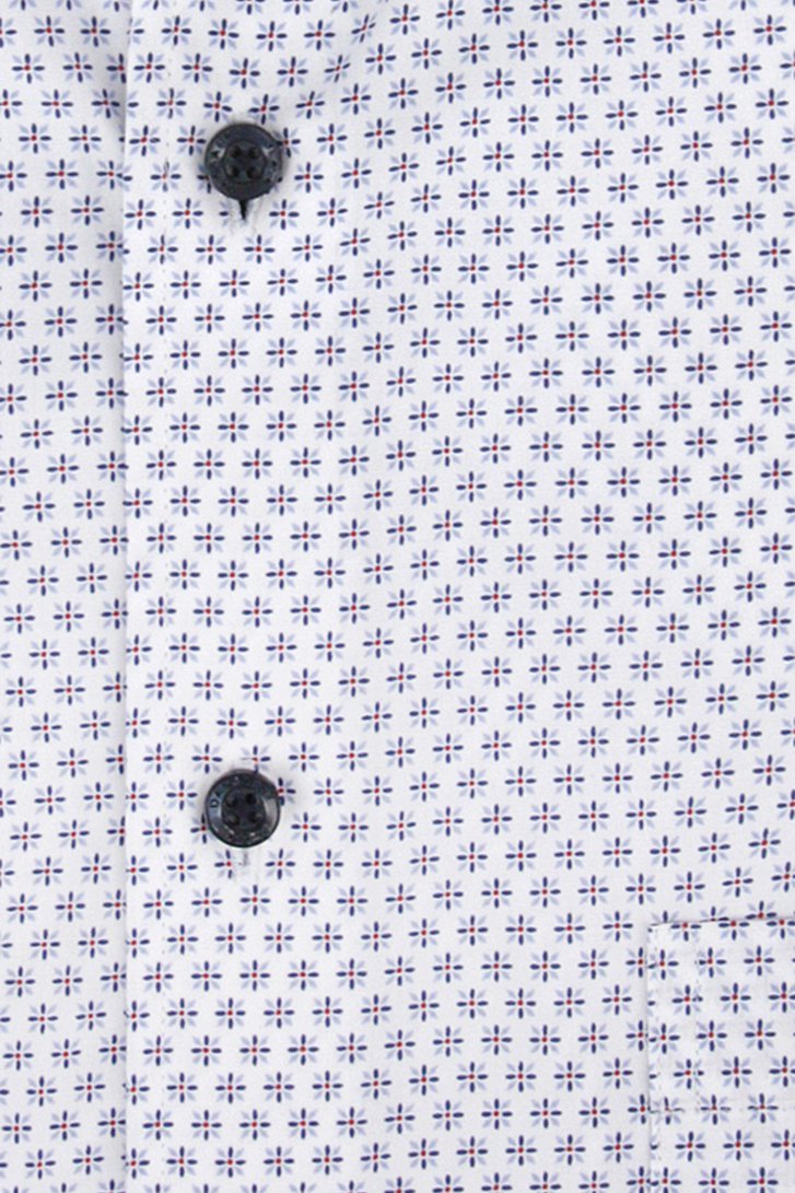Hemd met korte mouwen en fijne print - regular fit van Dansaert Black voor Heren