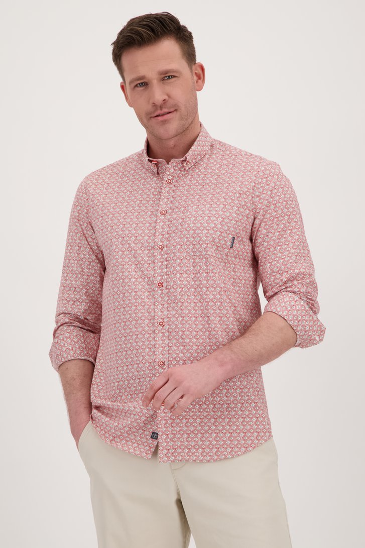 Hemd met oranje print Regular fit van Bluefields 3314366 e5