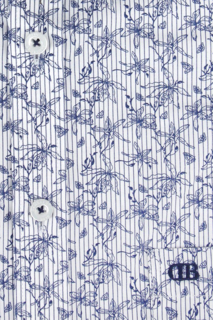 Hemd met print en korte mouwen - regular fit van Dansaert Blue voor Heren