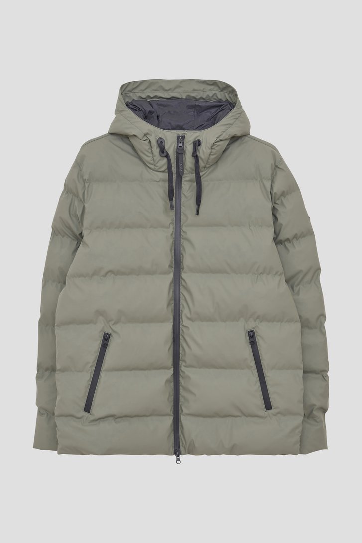 Photo produit 1 de Imperméable matelassé vert olive avec capuche de Tantä pour Hommes