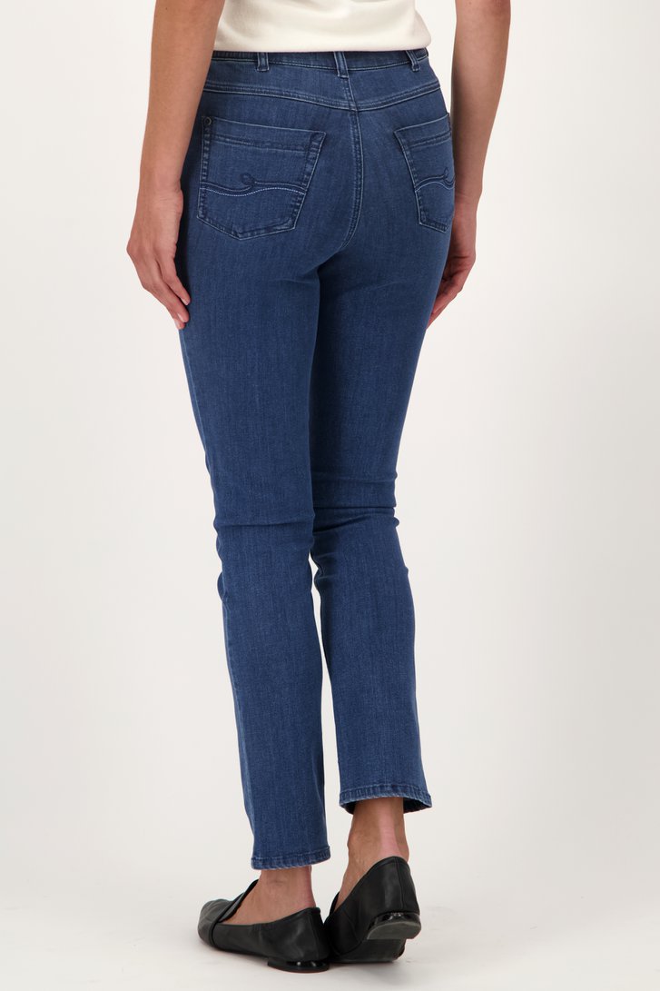 Jean bleu avec stretch et taille élastiquée de Claude Arielle pour Femmes