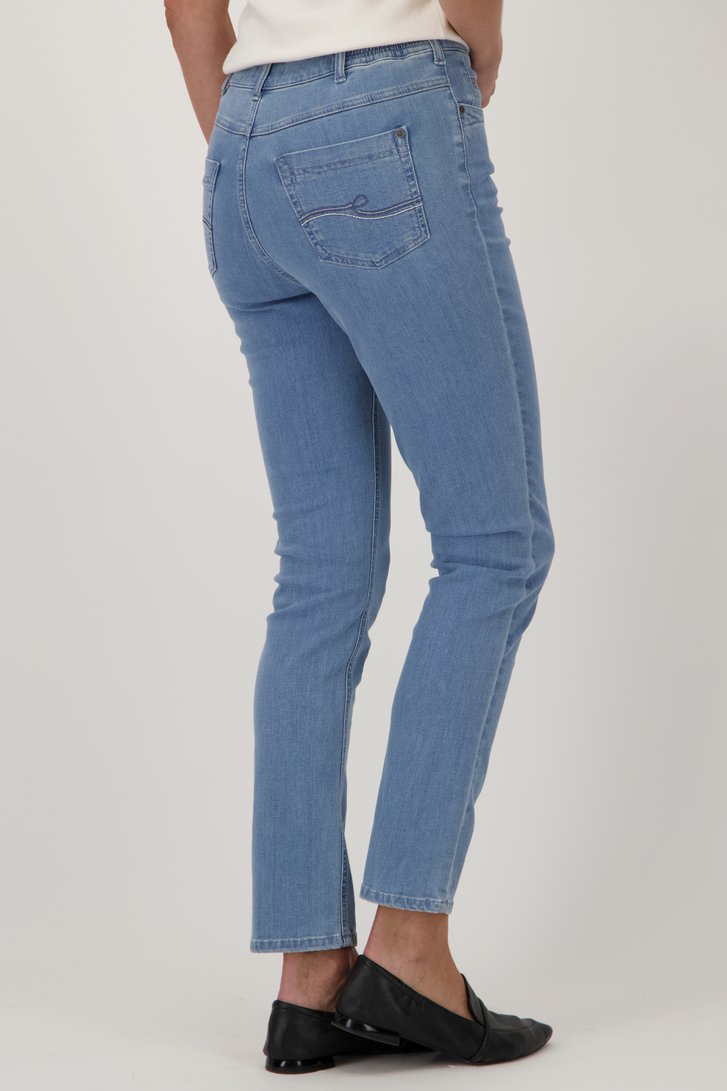Jean bleu clair avec stretch et taille élastiquée de Claude Arielle pour Femmes