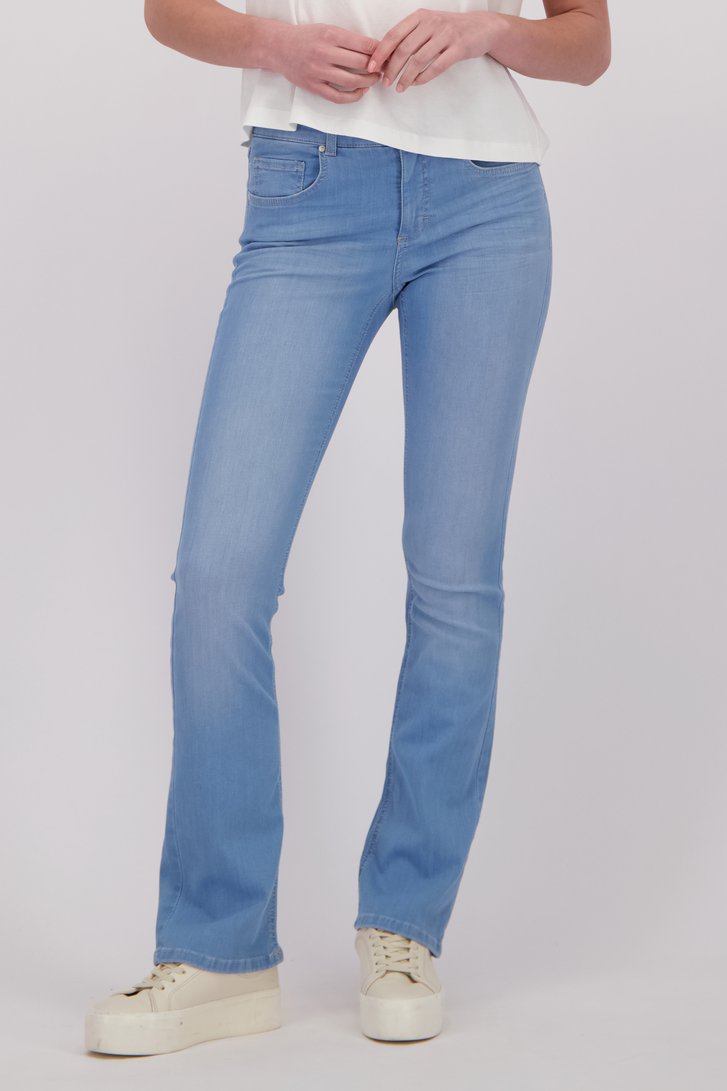 Détail de Jean bleu clair – Coupe bootcut de Angels pour Femmes