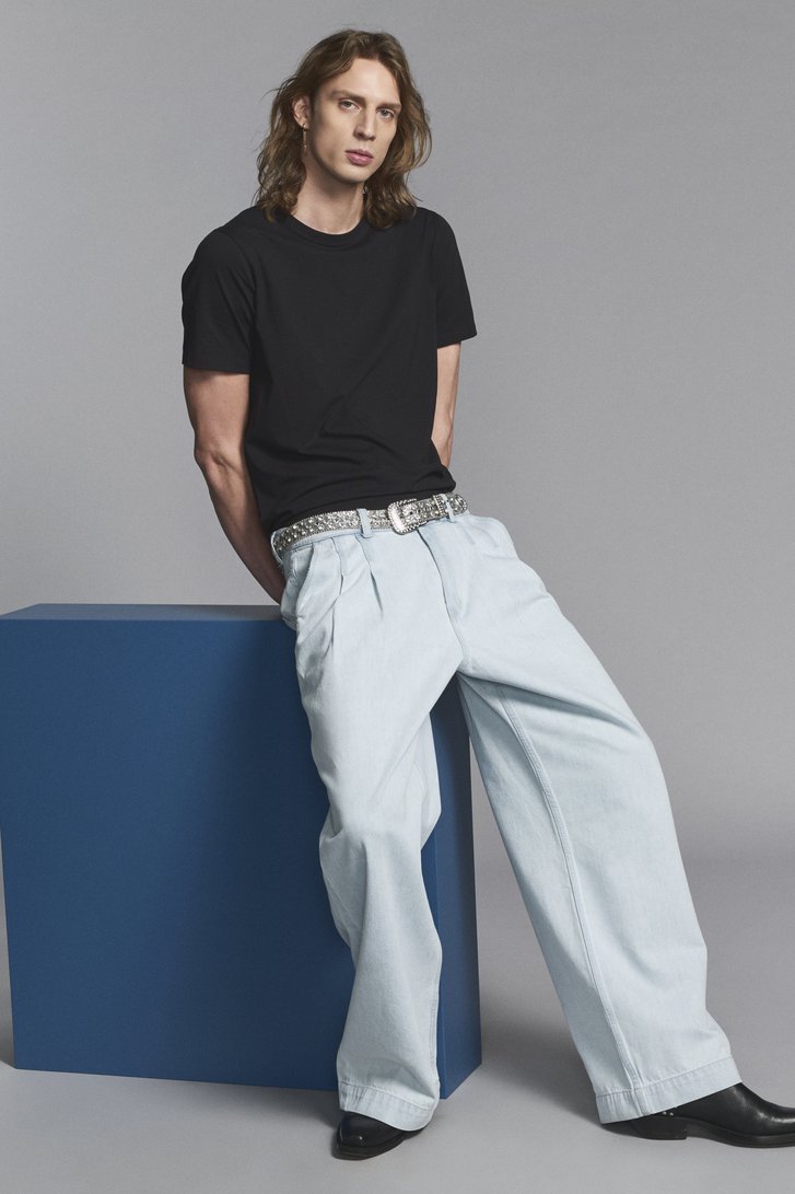 Jean bleu clair - Wide leg fit - Bourgeois de Murielle Victorine Scherre pour Femmes