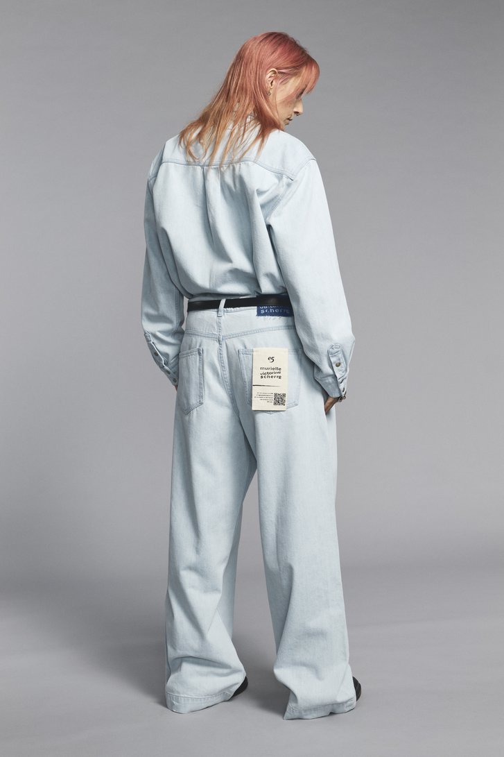 Jean bleu clair - Wide leg fit - Bourgeois de Murielle Victorine Scherre pour Femmes
