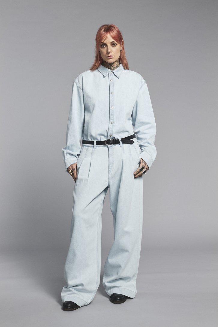 Jean bleu clair - Wide leg fit - Bourgeois de Murielle Victorine Scherre pour Femmes