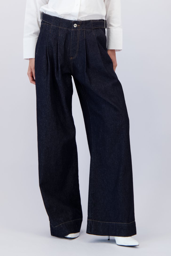 Détail de Jean bleu foncé à boucle - Wide leg fit  de Liberty Island Denim pour Femmes