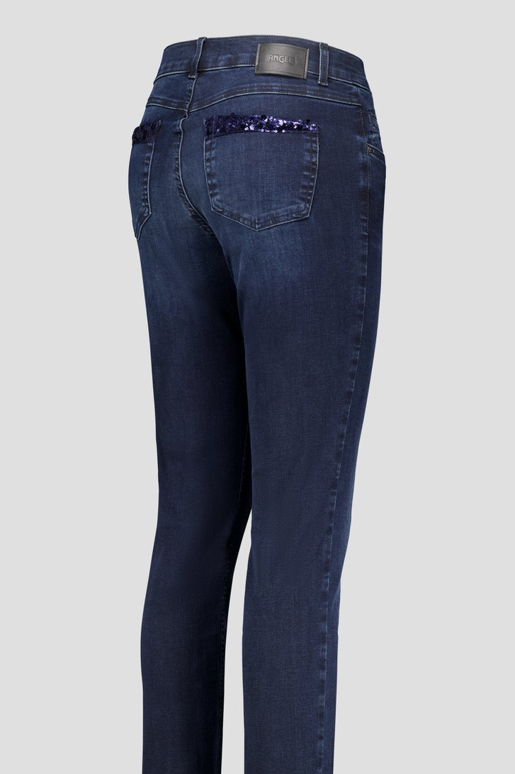 Jean bleu foncé avec paillettes - Straight fit de Angels pour Femmes
