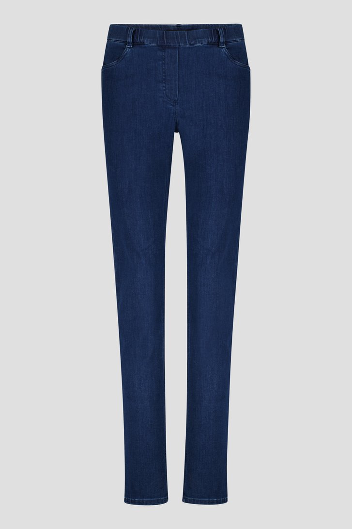 Photo produit 2 de Jean bleu foncé avec taille élastiquée - slim fit de Claude Arielle pour Femmes