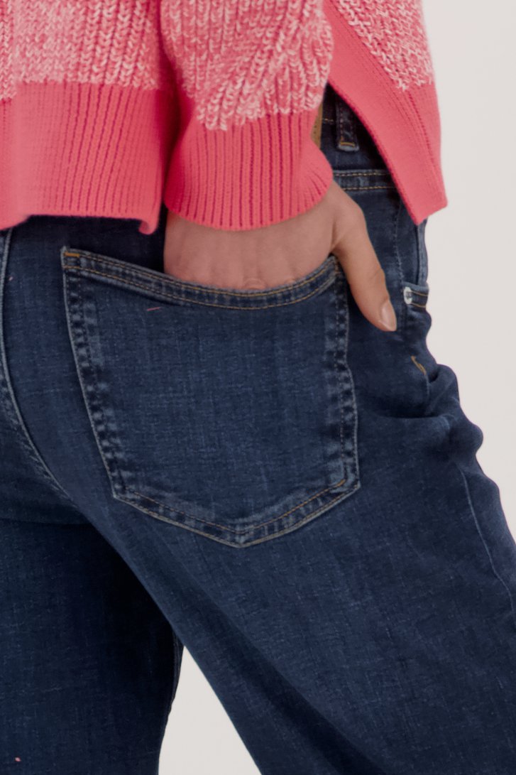 Jean bleu moyen avec revers - Straight fit de Opus pour Femmes