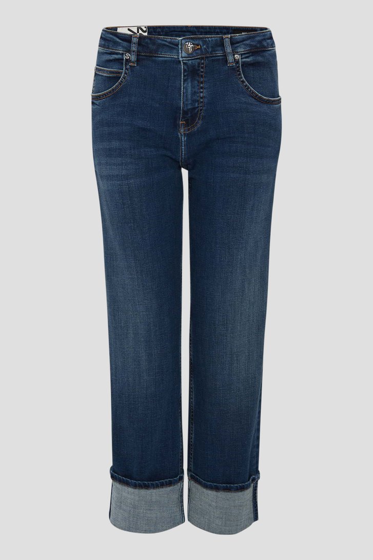 Jean bleu moyen avec revers - Straight fit de Opus pour Femmes