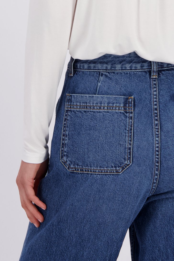Détail de Jean bleu moyen – Wide leg fit de Liberty Island Denim pour Femmes
