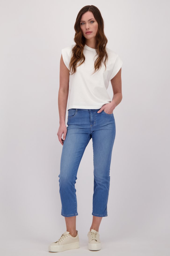 Le devant de Jean bleu - Skinny fit - Longueur 7/8 de Angels pour Femmes